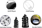 60PCS Tire Repair Rubber Nail, Car Puncture Repair Kit with Screwdriver, Universal Tire Screw Plug Fast Tool Kit for Car, Motorcycle, Truck, Tractor, with 1 Pencil Tire Pressure Gauge(30S+30L)
