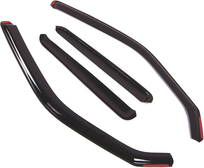 WD2-342i Dark Smoke 4 Pcs Set Window Visor (in-Channel) Deflector Rain Guard Compatible with 2011-2017 Nissan Juke