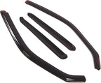 in-Channel Window Vent Visors Rain Guards Compatible with Nissan Juke 2011-2017 | Side Window Wind Deflectors Rain Shields | Smoke Tinted, 4 Pcs Set, DGWV-342i