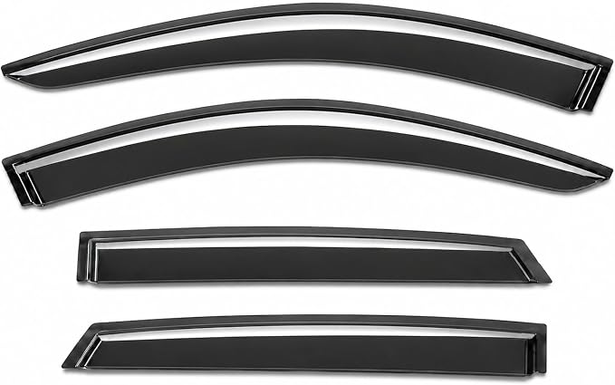 2018-2022 Tape-On Rain Guards for Honda Accord Sedan Side Window Visor Deflectors 10th Gen LX EX-L Sport Touring Durable Vent Shades 2019 2020 2021