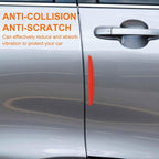4pcs Car Door Edge Guards Protectors Silicone Anti-Collision Side Doors Edge Protector Trim Strip Anti-Scratch Universal Vehicle Exterior Accessories for Car SUV Pickup Truck, Red