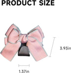 2PCS Car Seat Hooks, Cute Bow Car Seat Headrest Hooks for Purses, Bags, Umbrella, Universal Automotive Interior Decoration Accessoriesl for Vehicle, SUV, Sedan, Truck (Pink Border)
