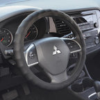 Genuine Leather Ergonomic Non-Slip Grip Car Steering Wheel Cover Standard Size 14.5 to 15 inch