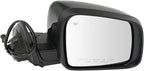 Passenger Side Mirror Assembly Power Heated Memory Turn Signal Paint to Match Black Foldaway Compatible with 2011-2018 Dodge Durango