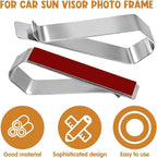 6Pcs Car Sun Visor Photo Frames, Strong Hold Visor Clips for Cars DIY Sunshade Photo Frame Clip, Not Easy to Damage Stainless Steel Accessory for Car, Home & Office