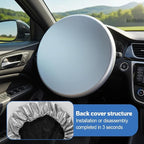 Steering Wheel Sun Cover, 2PCS Anti-Heat Steering Wheel Sun Shield Auto Sunshade Accessories for Cars SUV Truck (16.54inch)