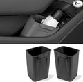 Car Interior Storage Box, Black Silicone Door Side Organizer with Umbrella Holder and Trash Can, Vehicle Accessory (Black)