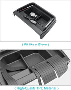 2PCS for 2025 2026 Ford Maverick Center Console Organizer Tray, for 2025 2026 Ford Maverick Accessories Dash Screen Organizer Dashboard Behind-Screen Storage Box