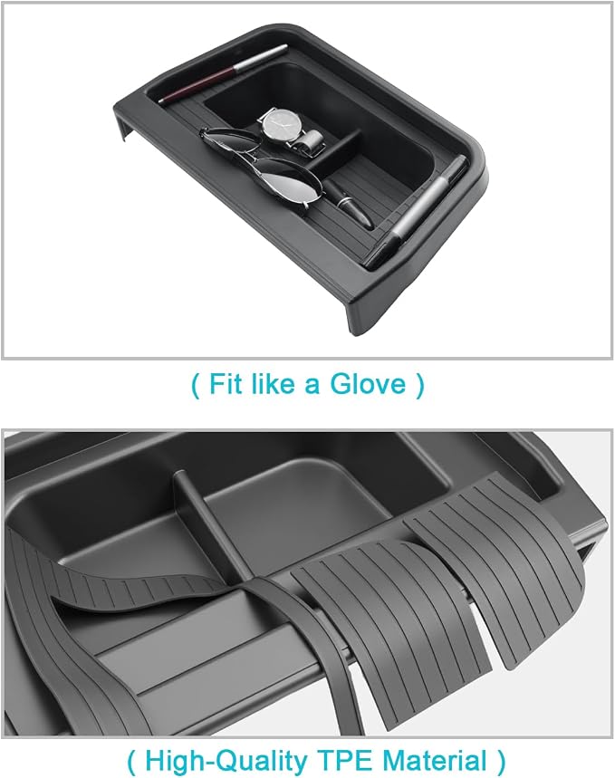 2PCS for 2025 2026 Ford Maverick Center Console Organizer Tray, for 2025 2026 Ford Maverick Accessories Dash Screen Organizer Dashboard Behind-Screen Storage Box
