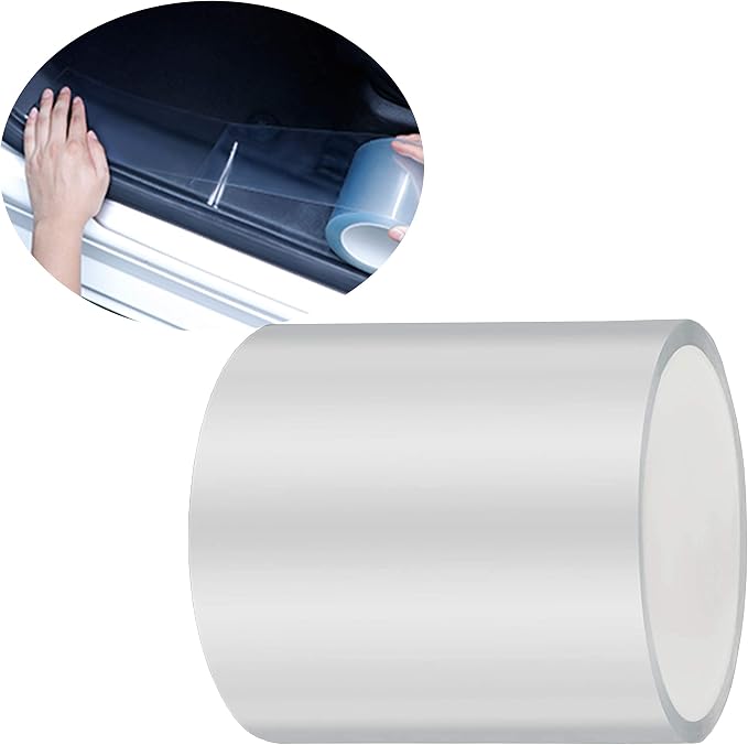 Car Door Edge Guard Invisible Automotive Door Sill Guard Protectors Anti-Scratch Adhesive Tape Waterproof Strips for Car Door Edge Protection (33Ft x 3.94”, Transparent)