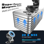 Magnetic Phone Holder for Car,Strong Non-Slip Car Phone Mount, Hands-Free Navigation for Car,Phone Holder for Car/Desk, Compatible with iPhone/Samsung and All Smartphones (2-Pack)