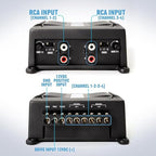 Banda Audiopart BD-400.4 4 Channel Amplifier Car Audio - 400W RMS Full Range 4 Channel Amp for Door Speakers, Mini Car Amplifier, Multi-Speaker Systems, Small 4 Channel Amp