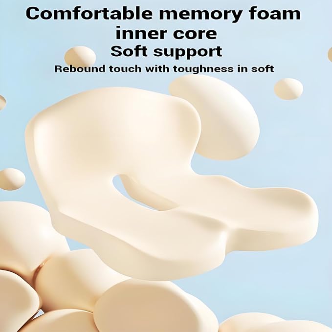 Memory Foam Truck Seat Cushion for Truck Driver Ergonomic Driver Seat Cushion with Lumbar Support & Sciatica Relief, Ideal Car Seat Cushions for Driving & Semi Truck & Office Chair