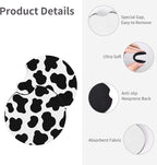 Cow Print 3pc car Set : Steering Wheel Cover + 2 Pc Car Coasters | neoprene Anti-Slip Breathable Universal 14.5-15.5 in for Suitable for Men Women