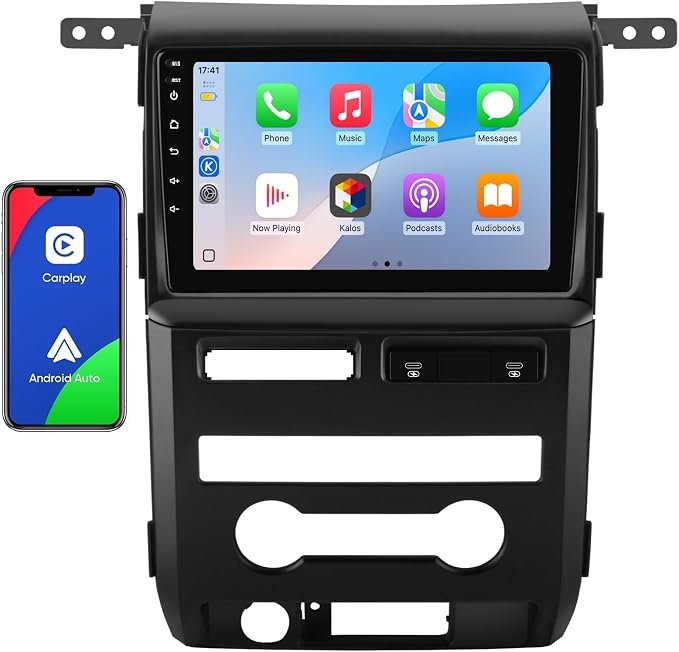 5G WiFi Car Radio Stereo for Ford F150 2009-2012,9" HD IPS Touch Display,Wireless CarPlay/Android Auto,GPS DSP RDS,Upgrade Bluetooth 5.0 AM/FM Stereo Low-end Car