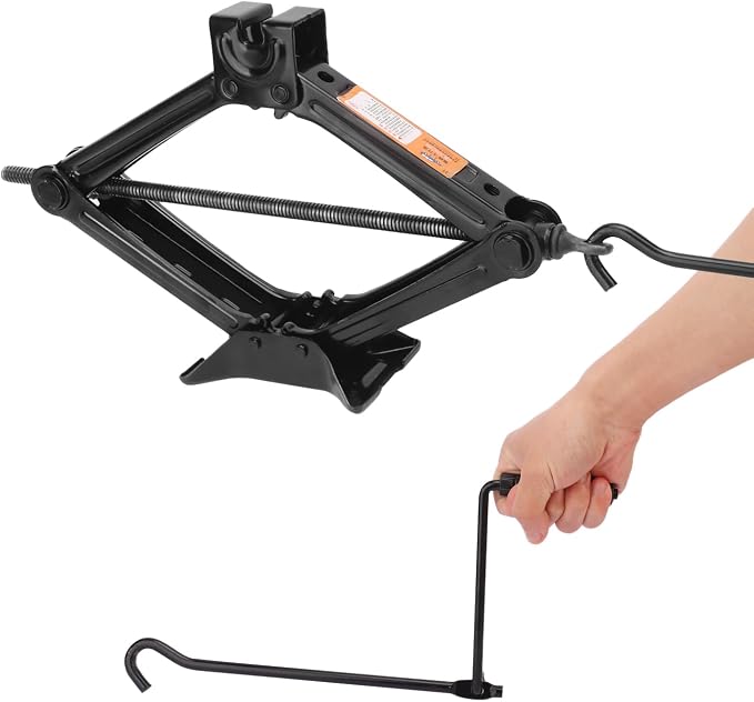 2 Set 2 Ton Scissor Jack for Car, Car Scissor Jack with Hand Crank Portable Repair Tool Rust-Resistant for auto, SUV, Trailer, Station Wagon, by.