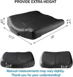Leather Car Memory Foam Heightening Seat Cushion for Short People Driving, Hip(Coccyx/Tailbone) and Lower Back Pain Relief Butt Pillows, Adult Booster Seat for Car,Truck,SUV, Office Chair.