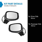 Driver & Passenger Side Power Heated Memory Paint to Match Mirror Set Manual Folding Compatible with 2018-2023 Honda Odyssey HO1320321 HO1321321