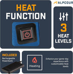 Portable Extra Thick Heated Stadium Seat Cushion – Bleacher Cushion with Side Pocket, Cup Holder, Waterproof, Anti-Slip, and Straps – Perfect for Football Seats and Bench Seats for Bleachers