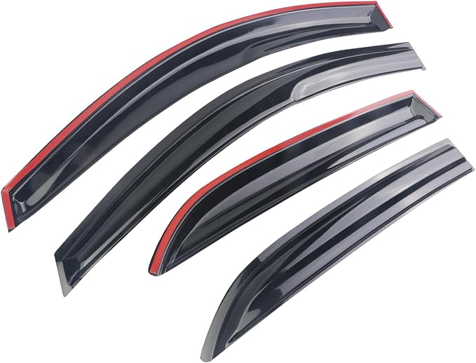 Black Outside Mount Window Deflectors for 2018-2023 Hyundai Accent,Durable Rain Guards/Window Visor Deflectors