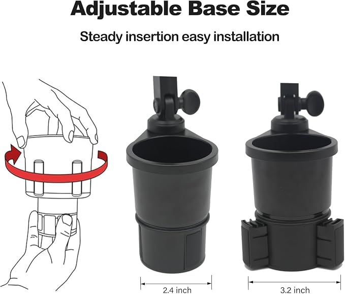 for Cup Holder Phone Holder,Cup Adapter Adjustable Base Phone Holder for Tesla Interior Accessories,Car Cup Holder Expander Adapter,Cybertruck Accessories,Interior Car Accessories(Pro)