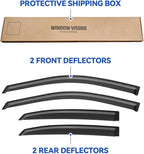 Window Visors Rain Guards for 2010-2015 Lexus RX350, Out-Channel Window Vent Wind Deflectors Visors Shades for 10-15 Lexus RX450h