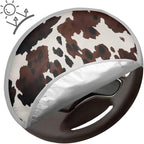 Brown Cow Print Steering Wheel Cover Sun Shade 17 inch Anti-Heat Steering Wheel Sun Cover Cute Car Steering Wheel Accessories Universal Fit for Cars SUV Trucks Sedan