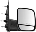 Passenger Side Mirror Assembly Non-Folding Manual Adjustment No Heat Memory Textured Compatible with 2003-2007 Ford E150 E250 E450 2003-2005 Club Wagon 1994-2002 Econoline