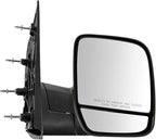 Passenger Side Mirror Assembly Non-Folding Manual Adjustment No Heat Memory Textured Compatible with 2003-2007 Ford E150 E250 E450 2003-2005 Club Wagon 1994-2002 Econoline