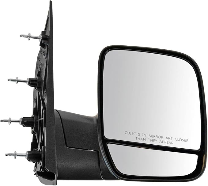 Passenger Side Mirror Assembly Non-Folding Manual Adjustment No Heat Memory Textured Compatible with 2003-2007 Ford E150 E250 E450 2003-2005 Club Wagon 1994-2002 Econoline