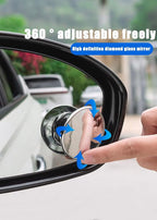 KARKOR Blind Spot Mirror Round HD Glass Convex 360° Wide Angle Side Rear View Mirror Exterior Accessories and Interior for Cars SUV and Trucks Pack of 2