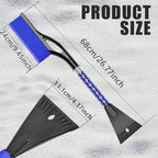 Snow Brush and Ice Scrapers for Car Windshield, Car Scraper Snow Clearing Brush, 2-in-1 Detachable Snow Removal Tool with Ergonomic Foam Grip Winter Accessories for Cars, Trucks, SUVs