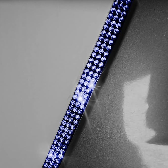 Door Edge Anti-Scratch Sticker Door Crash Bumper Crystal Bling Protection Tape Rubber Strip Sticker,Car Door Protector,Car Door Guard,Car Door Protection,90cm/35.4" Each One,4Pack/Set,Deep Blue