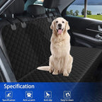 Dog Car Seat Cover for Back Seat, Waterproof Dog Bench Seat Pad Compatible for Armrest & Seat Belt, Universal Nonslip Durable Soft Pet Backseat Protector for Cars Trucks & SUVs (Black)