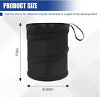 Collapsible Car Trash Can, Mini Portable Auto Garbage Bag, 1PC | Pop-Up Vehicle Rubbish Bin, Waterproof Waste Basket Bin with Magic Sticker, Hanging Washable Auto Trash Bag