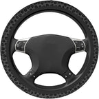 Black Leopard Print Steering Wheel Cover 15 Inch Black Cheetah Steering Wheel Cover Anti-Slip Breathable Universal 2 Pcs Car Interior Cup Holder Pad for Men Women