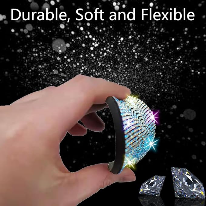 2pcs Bling Car Cup Holder Coaster, 2.75 inch Anti-Slip Shockproof Universal Fashion Car Coasters Insert Bling Crystal Rhinestone Automotive Interior Accessories for Women (2 pcs, Multicolor)
