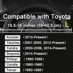 Customized Auto Car Steering Wheel Cover for Toyota Tacoma,4Runner,Tundra,Sequoia,15.5-16 inch (Black-Large Size)