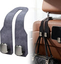 Car Seat Back Storage Hook, 2026 New Car Seat Headrest Hook for Purses and Bags, Leather Car Seat Back Storage Hooks, Car Seat Hangers Organization Accessories (Grey 1pcs)