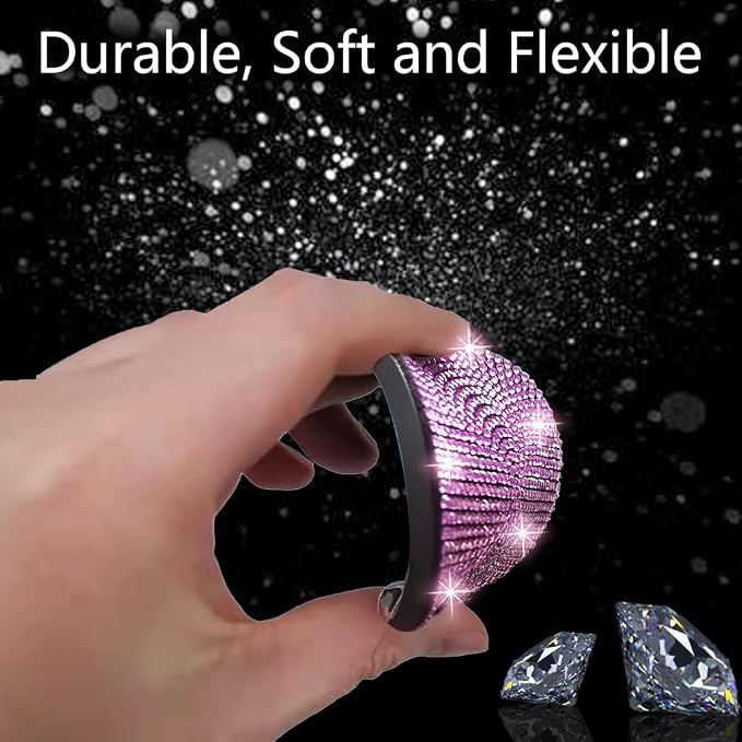 2pcs Bling Car Cup Holder Coaster, 2.75 inch Anti-Slip Shockproof Universal Fashion Car Coasters Insert Bling Crystal Rhinestone Automotive Interior Accessories for Women (2 pcs, Pink)
