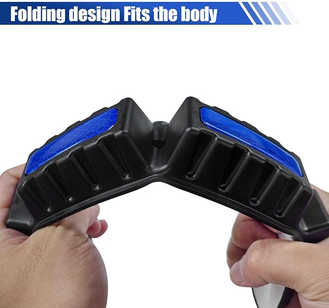 YoRise 2PCS Car Bumper Guard Strip, Anti-Collision Anti-Scratch Car Bumper Protector Trim with Reflective Patch, Foldable Door Edge Guard for Most Cars (Blue)