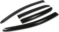 Window Visors Compatible with 07-11 Yaris 4-Door, 4Pcs Front & Rear Tape-On Window Vent Visor Deflectors Rain Guard, Glossy Dark Smoke