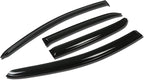 Window Visors Compatible with 07-11 Yaris 4-Door, 4Pcs Front & Rear Tape-On Window Vent Visor Deflectors Rain Guard, Glossy Dark Smoke