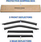 Window Visors Rain Guards for 2018-2024 Ford Expedition, Out-Channel Window Vent Wind Deflectors Visors Shades for 18-24 Expedition XL STX XLT MAX Limited King Ranch Platinum