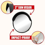 18 Inch Convex Mirror for Blind Spots - Shatterproof with Adjustable 90° Fisheye View - Outdoor and Indoor Safety Mirror for Driveways, Garages, and Hallways