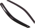 WD2-341 Dark Smoke 2 Pcs Set Window Visor (Outside Mount) Deflector Rain Guard Compatible with 2005-2016 Nissan Frontier King Cab/Extended Cab