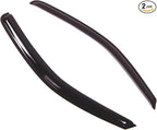 Outside Mount Window Vent Visors Rain Guards Compatible with Nissan Frontier King Cab 2005-2016 | Side Window Wind Deflectors Rain Shields | Smoke Tinted, 2 Pcs Set, DGWV-341
