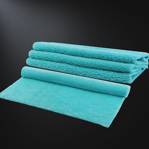 Microfiber Drying Towel Car Wash Drying Towel, 6 Pack Super Plush Edgeless Car Wash Towels for Auto Detailing, 16.1x17.7 in, 420GSM, Teal Blue-MT039