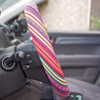 Colorful Woven Boho Bohemian Hippie Style Steering Wheel Cover for Women - Fits Most Standard Wheel Sizes 14.5-15 inch Colorful Patterns