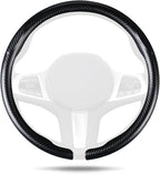 Car Steering Wheel Cover Carbon Fiber, Ultra-Thin Car Steering Wheel Cover,Comfortable & Breathable Microfiber,Universal Fit for Most Cars